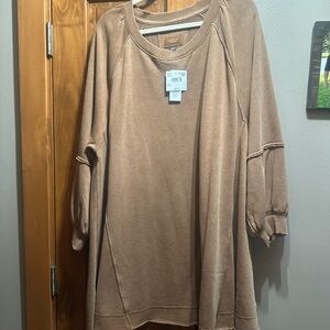 American Eagle Outfitters Brown Sweatshirt dress